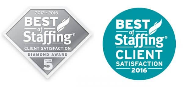WINS INAVERO’S 2016 BEST OF STAFFING® CLIENT DIAMOND AWARD