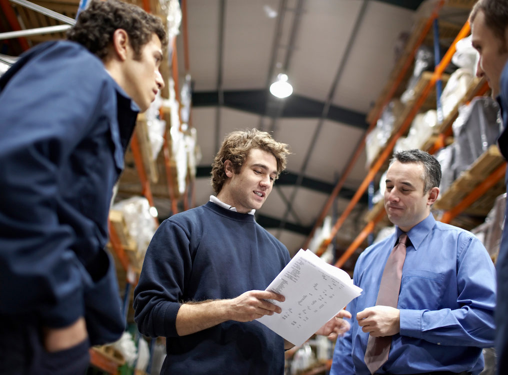 Warehouse Workers and Manager