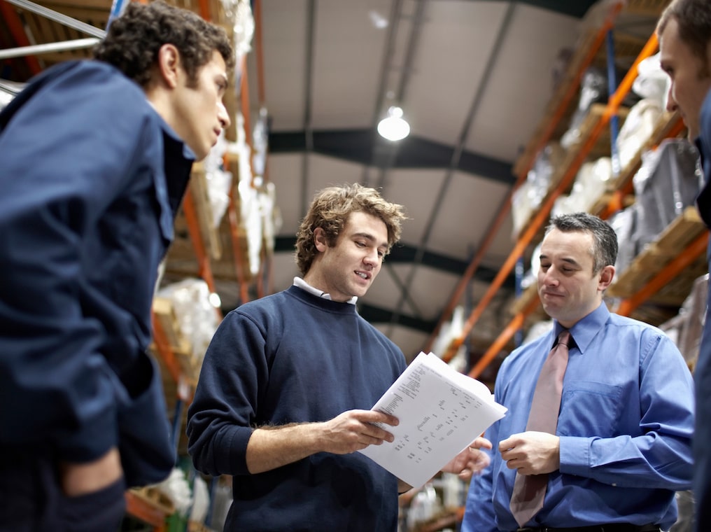 Warehouse Workers and Manager