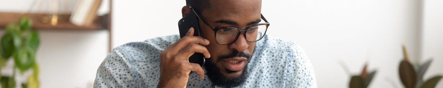 man preparing for a phone interview by alllegiance staffing
