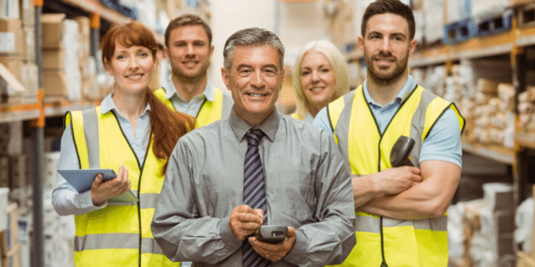 How to Manage Staffing Issues in Your Warehouse 2 Manager with his new warehouse staff after facing issues with hiring.