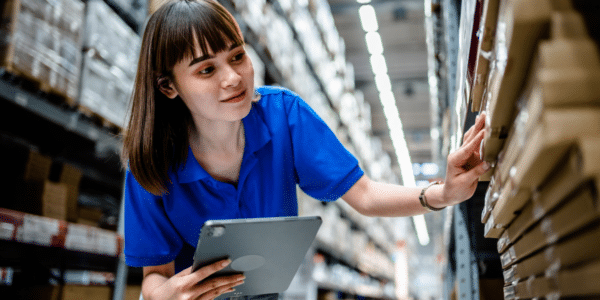 Woman working in a supply chain job