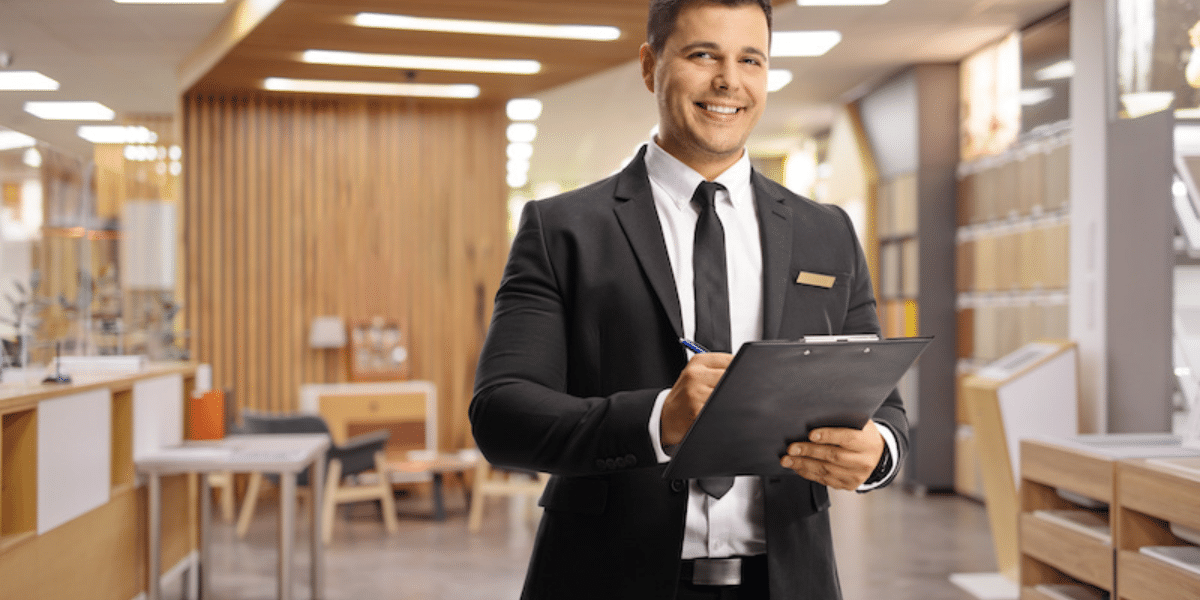 Office worker holding a hardboard